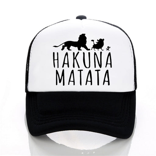 Hakuna Matata letter print caps