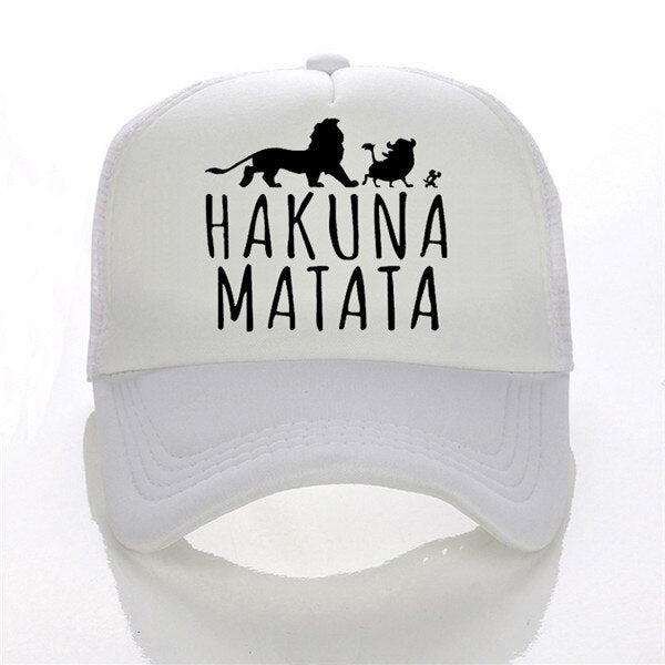 Hakuna Matata letter print caps