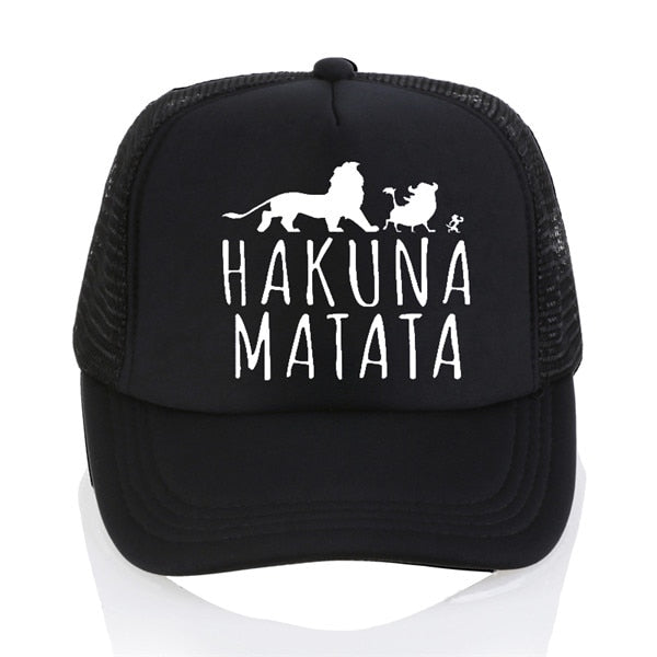 Hakuna Matata letter print caps