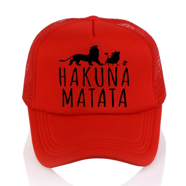 Hakuna Matata letter print caps