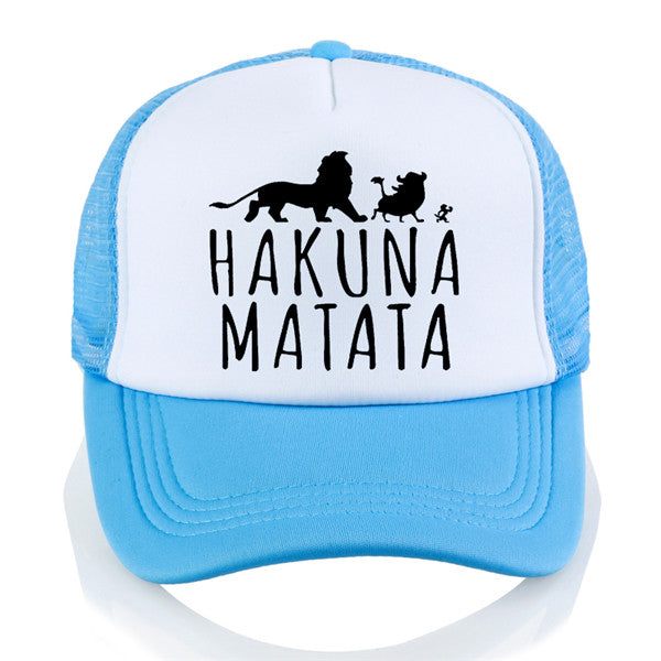 Hakuna Matata letter print caps