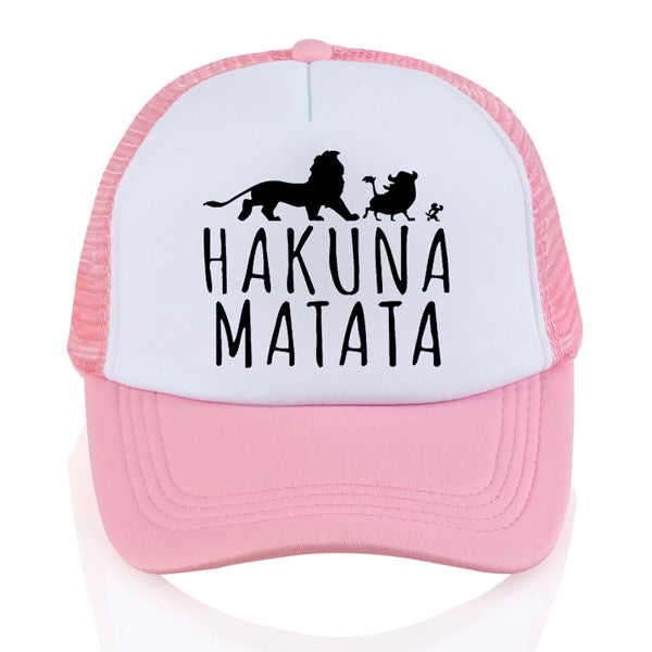 Hakuna Matata letter print caps