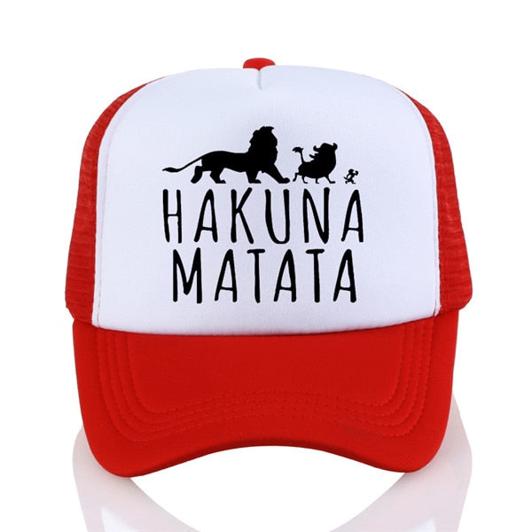 Hakuna Matata letter print caps