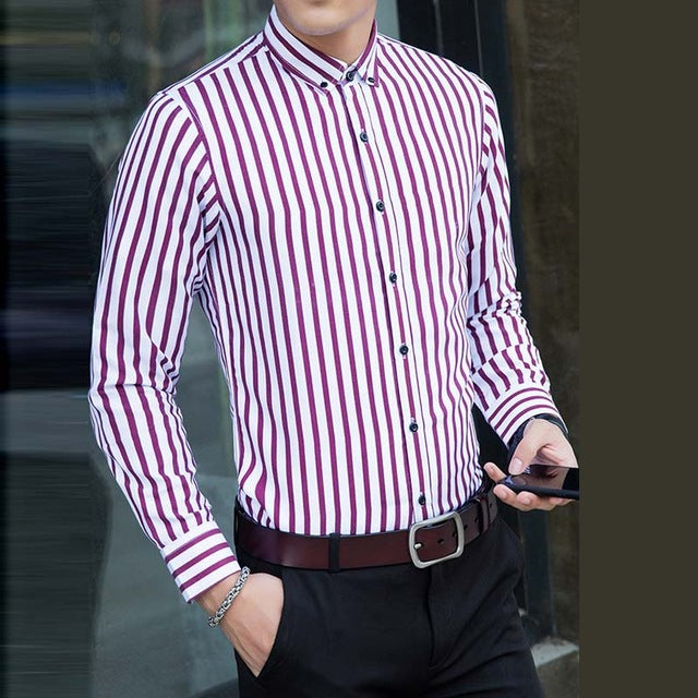 Casual Business Long Sleeve Social Button Down Casual Shirt