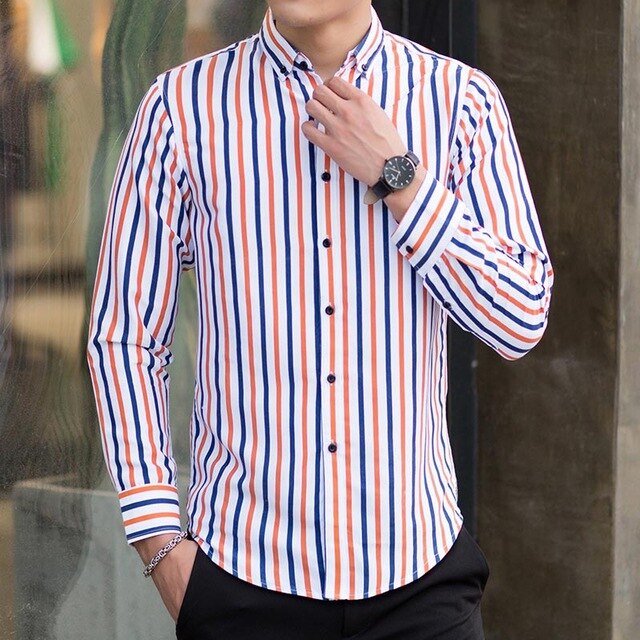 Casual Business Long Sleeve Social Button Down Casual Shirt