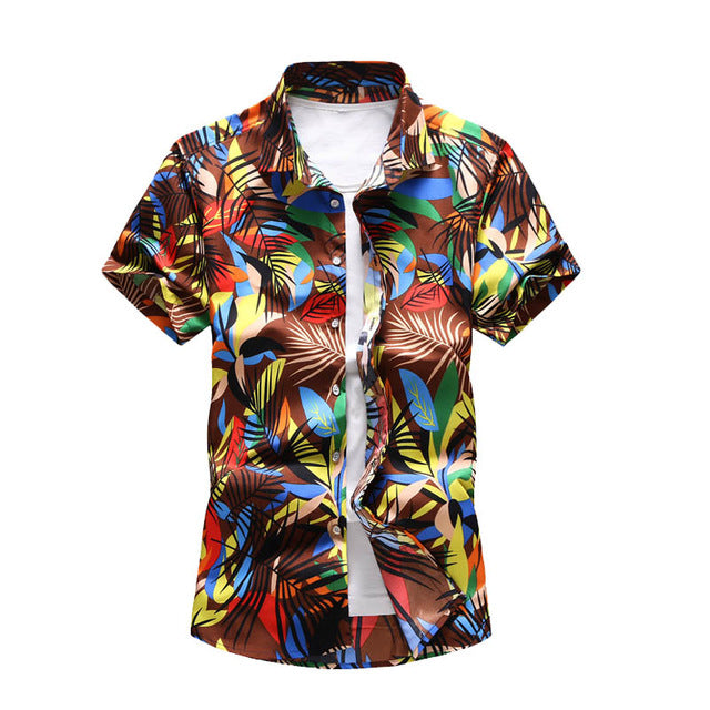 Hawaiian Beach Button Shirt