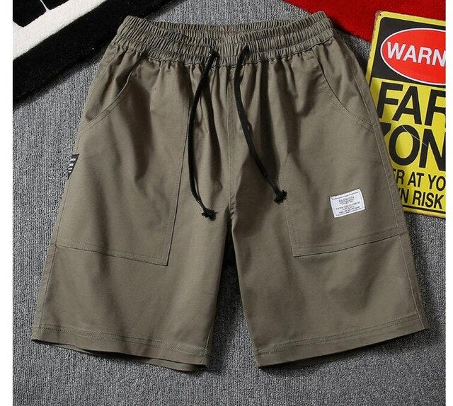 Elastic Waist Camouflage Shorts