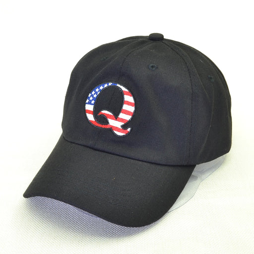 Q US Flag embroidery dad hat