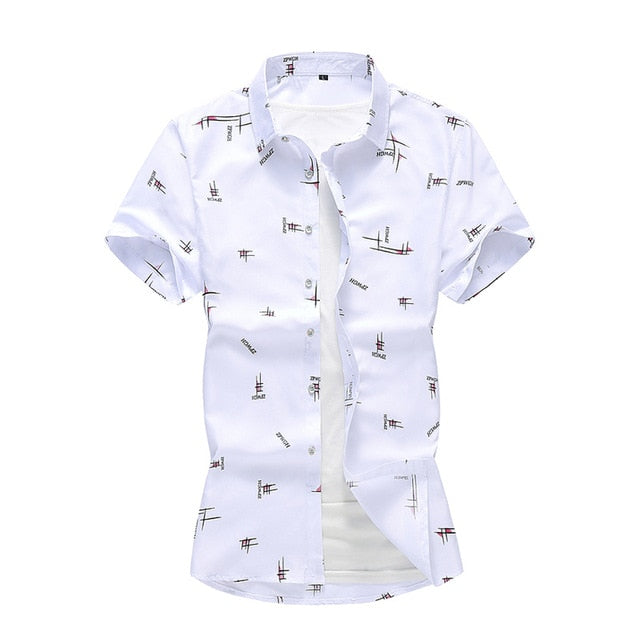 Korea Fashion Short Sleeve Designer Button Down Casual Shirt