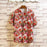 Short Sleeve Hawaii Shirt Loose Beach Floral Red