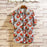 Short Sleeve Hawaii Shirt Loose Beach Floral Red