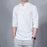 Mandarin Collar Casual White Shirt